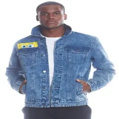 Members Only Mens SpongeBob Denim Jacket