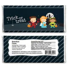 Big Dot of Happiness Trick or Treat - Candy Bar Wrappers Halloween Party Favors - Set of 24