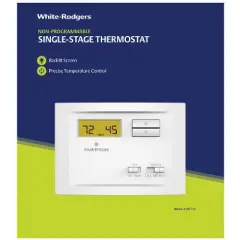 White Rodgers Heating and Cooling Push Buttons Single Pole Thermostat