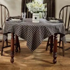 Park Designs Black Sturbridge Plaid Tablecloth 54"L