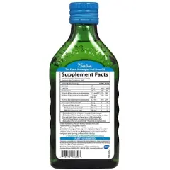 Carlson - Kid's Cod Liver Oil, 550 mg Omega-3s + A & D3, Norwegian, Wild Caught, Sustainably Sourced, Bubble Gum