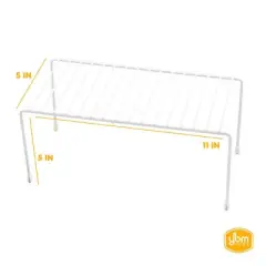 YBM HOME White Wire Cabinet Helper Shelf Organizer and Storage Rack Helper for Kitchen, Expandable Kitchen Counter and Cabinet Shelf