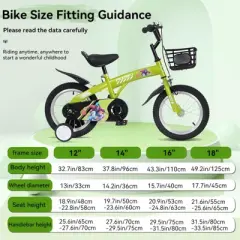 HOMEFUN 16 inch sporty kids bike with training wheels and stand Adjustable saddle Suitable