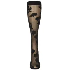 Memoi Women's Floral Fantasy Sheer Knee High Socks