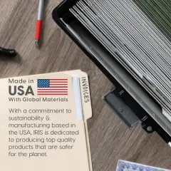 IRIS USA Portable File Box With Handle, Letter Files, Lockable, Black