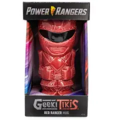 Beeline Creative Geeki Tikis Power Rangers Red Ranger Ceramic Mug | Holds 16 Ounces