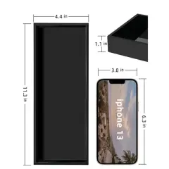 ATTOP Acrylic Bathroom Vanity Tray for Countertop,11.3x4.4x1.1 in, Dresser Top Perfume Tray