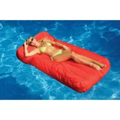 Swimline Solstice 15030R SunSoft Swimming Pool Inflatable Fabric Loungers Red, 2