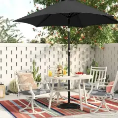 9'x9' Patio Market Umbrella - Black Pole - Room Essentials&trade;