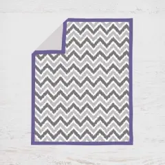 Bacati - Ikat Dots Leopard  Purple Grey Girls 3 pc Crib Set