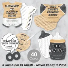 Big Dot of Happiness Bump, Set, Spike - Volleyball - 4 Baby Shower Games - 10 Cards Each - Gamerific Bundle