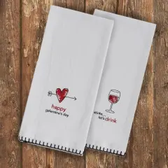 Split P Happy Galentine's Day and Love Stinks Lets Drink Dishtowel Bundle of 2