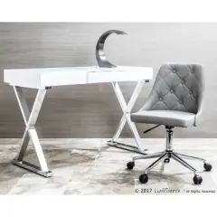 Luster Contemporary Desk White - LumiSource