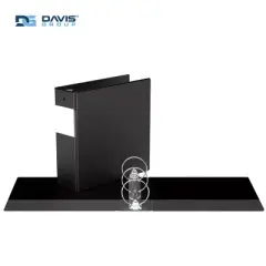 Premium Economy 3" Round Ring Binder 6pk Black: Davis Group, Hard Cover, 600 Sheet Capacity, 2 Pockets, Polypropylene