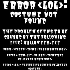 Men's Design By Humans Halloween Error 404 Costume Not Found Apparel, Funny Geeky By khaledned99 Tank Top