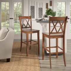 Set of 2 29" South Hill Double X Back Barstools - Inspire Q