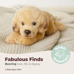 Bearington Lil' Tanner The Labrador Stuffed Puppy, 8 Inch Yellow Lab Stuffed Animal, For Ages 3-14