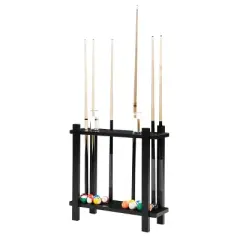 Hathaway Classic Floor Billiard Pool Cue Rack - Black