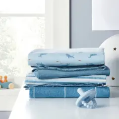 Flannel Baby Blanket - Whales - 4pk - Cloud Island&trade;