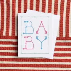New Baby Greeting Card Pack (3ct) "BABY" by Ramus & Co