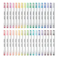 KINGART Twin-Tip Chisel & Fine Markers 36 Colors