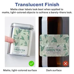 Avery Matte Clear Labels,  1-1/2" x 3-3/4" Rectangle