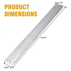 78" Loading Ramp for Pickup Trucks, 880 LBS Capacity Truck Ramps, Riding Mower Ramps, Portable Anti-Slip Metal Ramp for Loading Motorcycle/Dirt Bike