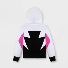 Boys' Marvel Spider-Man Ghost-Spider Zip-Up Sweatshirt - White/Black/Purple - Disney Store