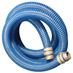 Apache 98106501 2 Inch Diameter 20 Foot Length 58 psi PVC Flexible Industrial Pump Pool Hose with Aluminum Pin Lug Short Shank Coupling, Blue (3 Pack)