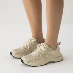 CUSHIONAIRE Sonic Casual Womens Walking Sneakers, Comfortable Lace-Up Chunky Tennis Shoes for Women with Memory Foam