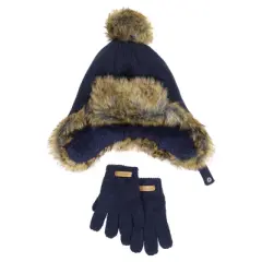 Andy & Evan Toddler Boys Hat And Glove Set Blue
