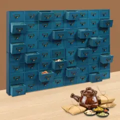 YIYIBYUS Desktop Wooden Storage Box, Storage Cabinets With 64 Drawers