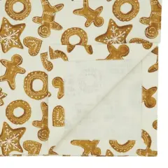 Saro Lifestyle Gingerbread Design Table Runner, Brown, 14" x 72"