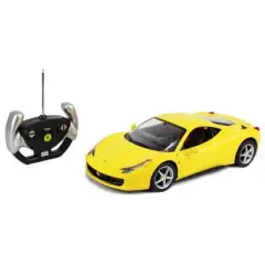 Link Ready! Set! Go! Licensed 1/14 RC Ferrari 458 Italia Radio Remote Control Sports Car - Yellow