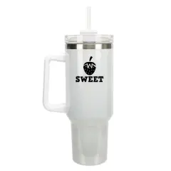 100 North Sweet Strawberry Summer Fruit 40 oz. Stainless Steel, Large Water Bottle Coffee Mug, Spill & Leak Resistant, Thermal Travel Tumbler with