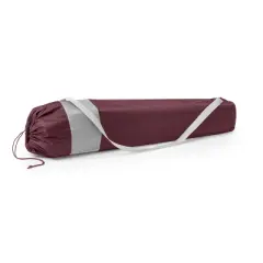 CORE Foldable Portable Padded Hard Arm Chair with Storage Pockets, Oversize Cup Holder, and Carry Bag, 300 Pound Capacity, Wine Red
