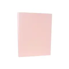 JAM Paper 80 lb. Cardstock Paper 8.5" x 11" Baby Pink 250 Sheets/Ream (5155791B)