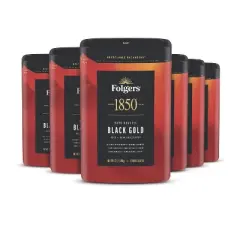 1850 Ground Coffee Black Gold - Case of 6 - 12 oz