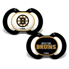 BabyFanatic Officially Licensed Unisex Pacifier 2-Pack - NHL Boston Bruins