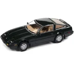 1984 Nissan 300ZX Dark Green with Black Stripes Limited Edition to 12480 pieces 1/64 Diecast Model Car by Johnny Lightning