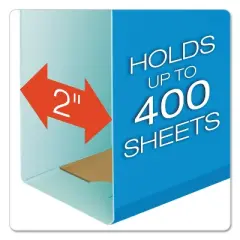 Pendaflex Reinforced 2" Extra Capacity Hanging Folders 1/5 Tab Letter Blue 25/Box 4152X2BLU