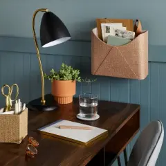 Woven Desk Tool Holder Taupe - Threshold&trade;: Pencil & Pen Holder, Desk Organizer, Office Supplies,