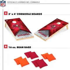 NFL Tampa Bay Buccaneers 2'x4' Wood Cornhole Set