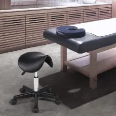 Yaheetech Rolling Saddle Stool Hydraulic Adjustable Salon Chair