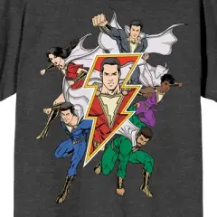 Shazam! Movie Character Art Women's Heather Gray Graphic Tee