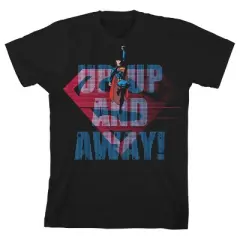 Superman Up Up and Away Navy Blue Graphic Tee Toddler Boy to Youth Boy