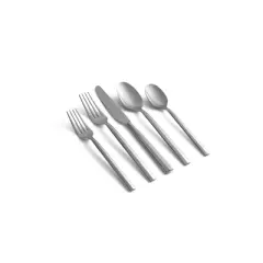 Cambridge Silversmiths 20pc Aero Mirror Flatware Set: Stainless Steel Silverware, Service for 4, Dishwasher-Safe