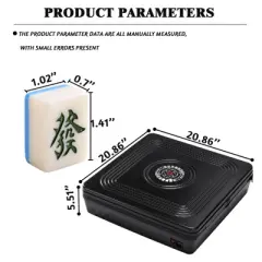 Racxily Portable Automatic Mahjong Machine w/ 144 Magnetic Tiles &ndash; Foldable Design for Easy Storage, Auto Shuffling, Indoor & Outdoor Use