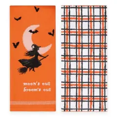 2pk Dishtowels Flying Witch - Bullseye's Playground&trade;