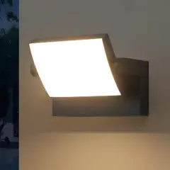 C Cattleya Black Aluminum LED Indoor Outdoor Wall Light with Rotatable Light Direction